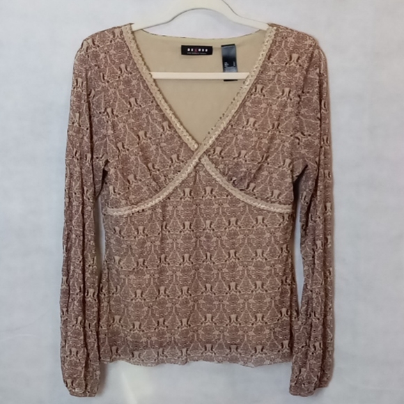 Axcess Liz Claiborne Tops - ♥️Axcess, Boho Peasant Blouse with Bosom Lace Trim